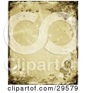 Poster, Art Print Of Grunge Background Of Splatters Bordered By Brown Marks