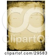 Poster, Art Print Of Background Of Brown With Black Grunge Borders And Faded Text