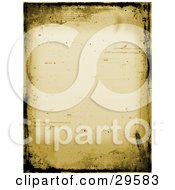 Clipart Illustration Of A Background Of Brown With Black Grunge Borders And Faded Text