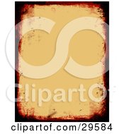 Poster, Art Print Of Black And Orange Grunge Bordering An Orange Background