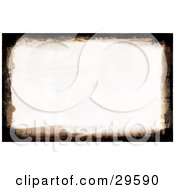Clipart Illustration Of A Frame Of Black And Brown Grunge Over White