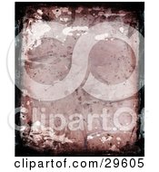 Poster, Art Print Of Purple Background Of Splatters Bordered By Black Grunge