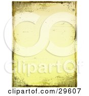 Clipart Illustration Of A Pale Yellow Background With Green And Brown Grunge Marks
