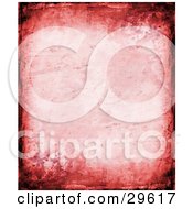 Poster, Art Print Of Textured Pink Smeared Grunge Background Bordered By Black Marks