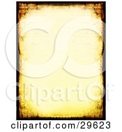 Poster, Art Print Of Pale Background With Black And Yellow Grunge Borders