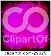 Clipart Illustration Of A Pink Grunge Background Bordered By Black And Red Texture
