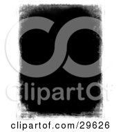 Clipart Illustration Of A White Border Of Grunge Around A Black Background