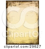 Poster, Art Print Of Pale Background Bordered By Brown Grunge With Numbers And Stamps