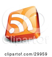 Pre-Made Logo Of An Orange And White Rss Cube