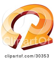 Clipart Illustration Of A Pre Made Logo Of An Orange Circling Arrow