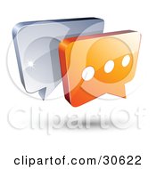 Pre-Made Logo Of Gray And Orange Chat Windows
