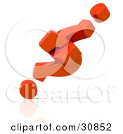 Clipart Illustration Of 3d Rendered Red Question Marks Pulling In Opposing Directions