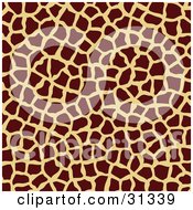 Poster, Art Print Of Brown And Tan Giraffe Patterned Background