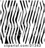 Clipart Illustration Of A Black And White Vertical Zebra Stripe Patterned Background