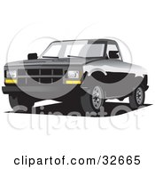 Poster, Art Print Of Black Chevrolet C-2500 Truck