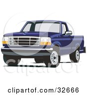 Poster, Art Print Of Blue Ford F-150 Truck