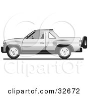 Poster, Art Print Of Silver Tata Sumo Pickup Truck