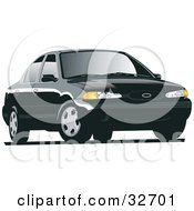 Poster, Art Print Of Black Ford Contour Car With Tinted Windows