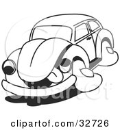 Poster, Art Print Of Exhausted Slug Bug Hanging Its Tongue Out