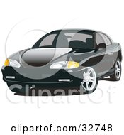Clipart Illustration Of A Ford Mustang Car by David Rey