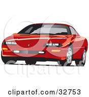Poster, Art Print Of Red Chevrolet Camaro Sports Car