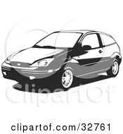 Poster, Art Print Of Black And White Two Door Ford Focus