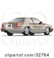 Clipart Illustration Of A Tan Cadillac Eldorado Luxury Car
