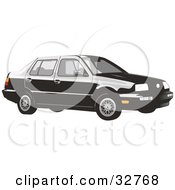 Poster, Art Print Of Black Volkswagen Jetta Car