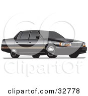 Poster, Art Print Of Black Luxury Ford Contour Car With Privacy Glass