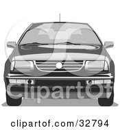 Poster, Art Print Of Black Volkswagen Jetta Car With Privacy Glass