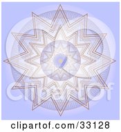 Poster, Art Print Of Repetitive Purple And Brown Kaleidoscope Background Pattern