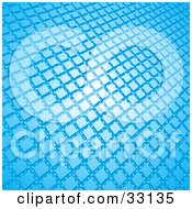 Poster, Art Print Of Background Of Blue Squares On A Blue Background With White Dots