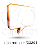 Clipart Illustration Of A Blank White Instant Messenger Chat Window Bordered In Orange by beboy