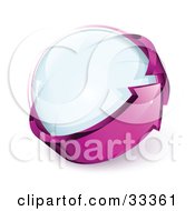 Poster, Art Print Of Glass Orb Being Circled By A Purple Arrow