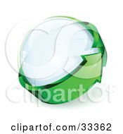 Poster, Art Print Of Glass Orb Being Circled By A Green Arrow