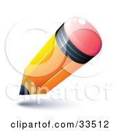 Clipart Illustration Of A Short Yellow Pencil With An Eraser