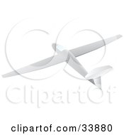 Clipart Illustration Of A Fast Gray Airplane With Large Wings by Rasmussen Images
