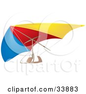 Colorful Hang Glider In The Air
