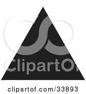 Clipart Illustration Of A Black Silhouetted Perfect Triangle