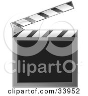 Poster, Art Print Of Open Clapperboard With A Blank Writing Area