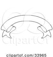 Clipart Illustration Of A Black And White Arched Banner With Space For Text by C Charley-Franzwa #COLLC33965-0078
