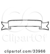 Clipart Illustration Of A Black And White Banner With Space For Text by C Charley-Franzwa #COLLC33966-0078