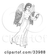 Poster, Art Print Of Beautiful African Angel Gesturing With One Hand