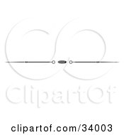 Clipart Illustration Of A Black And White Oval Spike And Circle Header Divider Banner Or Lower Back Tattoo Design