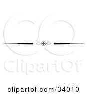 Clipart Illustration Of A Black And White Iron Cross And Oval Header Divider Banner Or Lower Back Tattoo Design