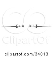 Clipart Illustration Of A Black And White Square And Spear Header Divider Banner Or Lower Back Tattoo Design