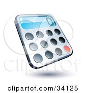 Poster, Art Print Of Compact Calculator With Rounded Buttons