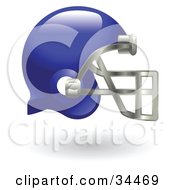 Poster, Art Print Of Blue Protective Football Helmet