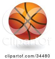 Poster, Art Print Of Hovering Leather Basketball