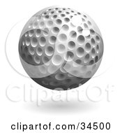 Poster, Art Print Of Hovering Dimpled Golf Ball